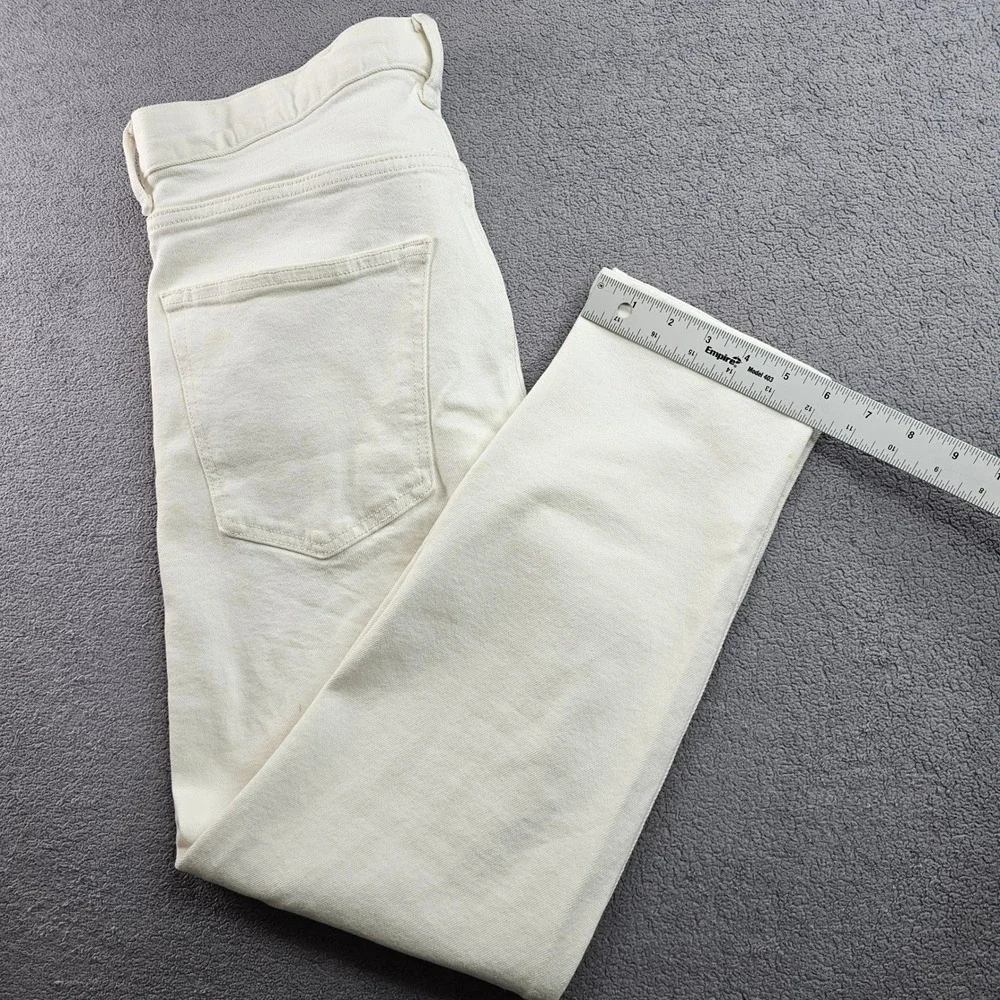 H&M Jeans Mens 32 White Denim Streetwear Grunge Distressed Regular‎ Fit Tapered